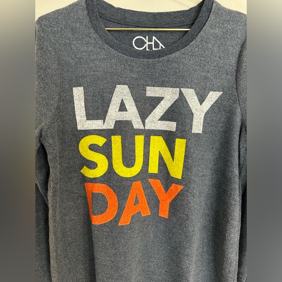 Chaser Long Sleeve Grey Lazy Sunday Top size Medium and Large. New with tag - Picture 3 of 7